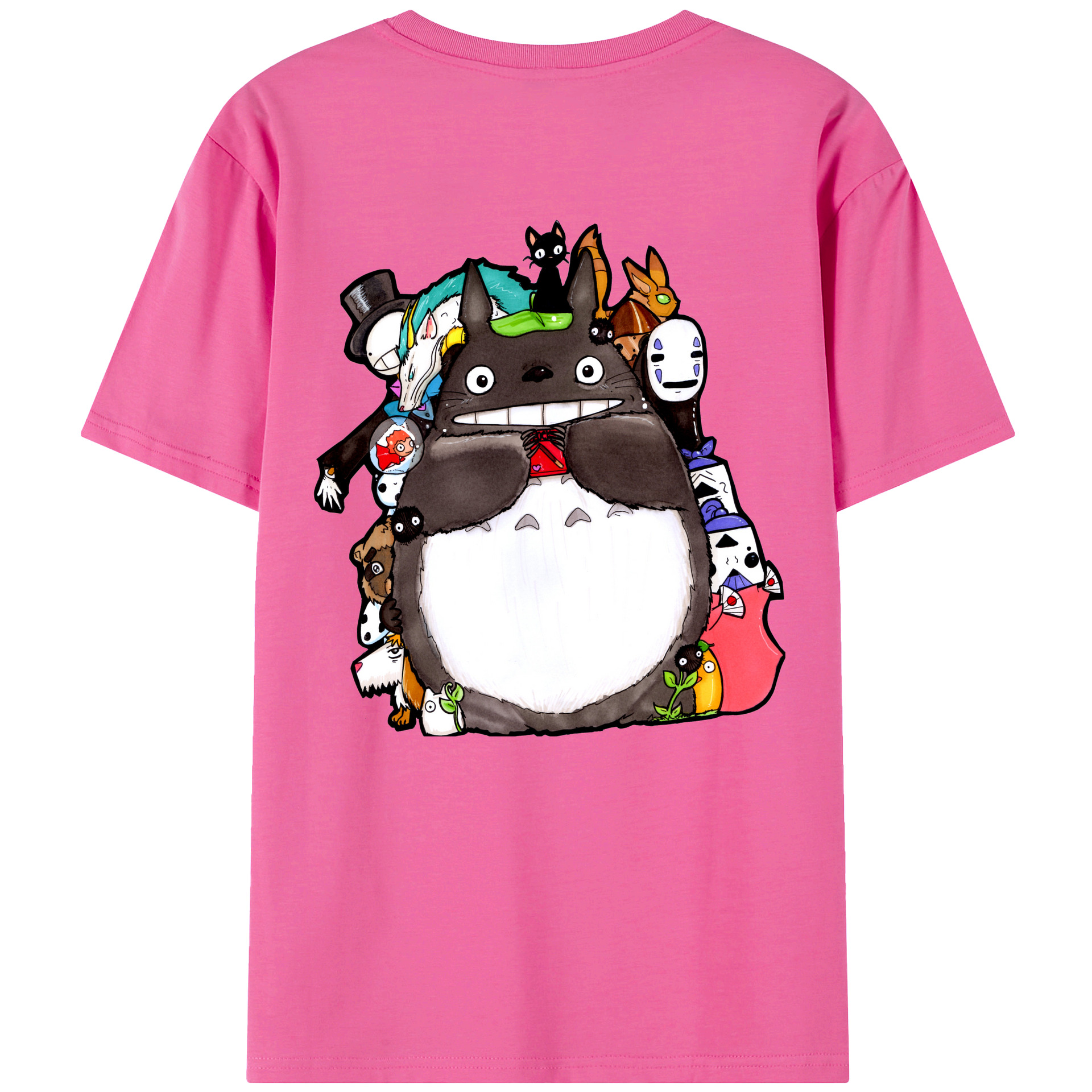 （画像用） となりのトトロ 草壁メイ 草壁サツキ My Neighbor Totoro Satsuki Kusakabe Mei Kusakabe レディース半袖Tシャツ(バックプリント)